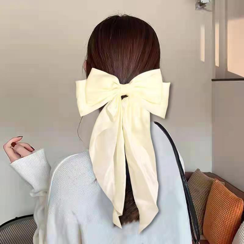 Wholesale Fabric Ribbon Bow Spring Clip Hairpin